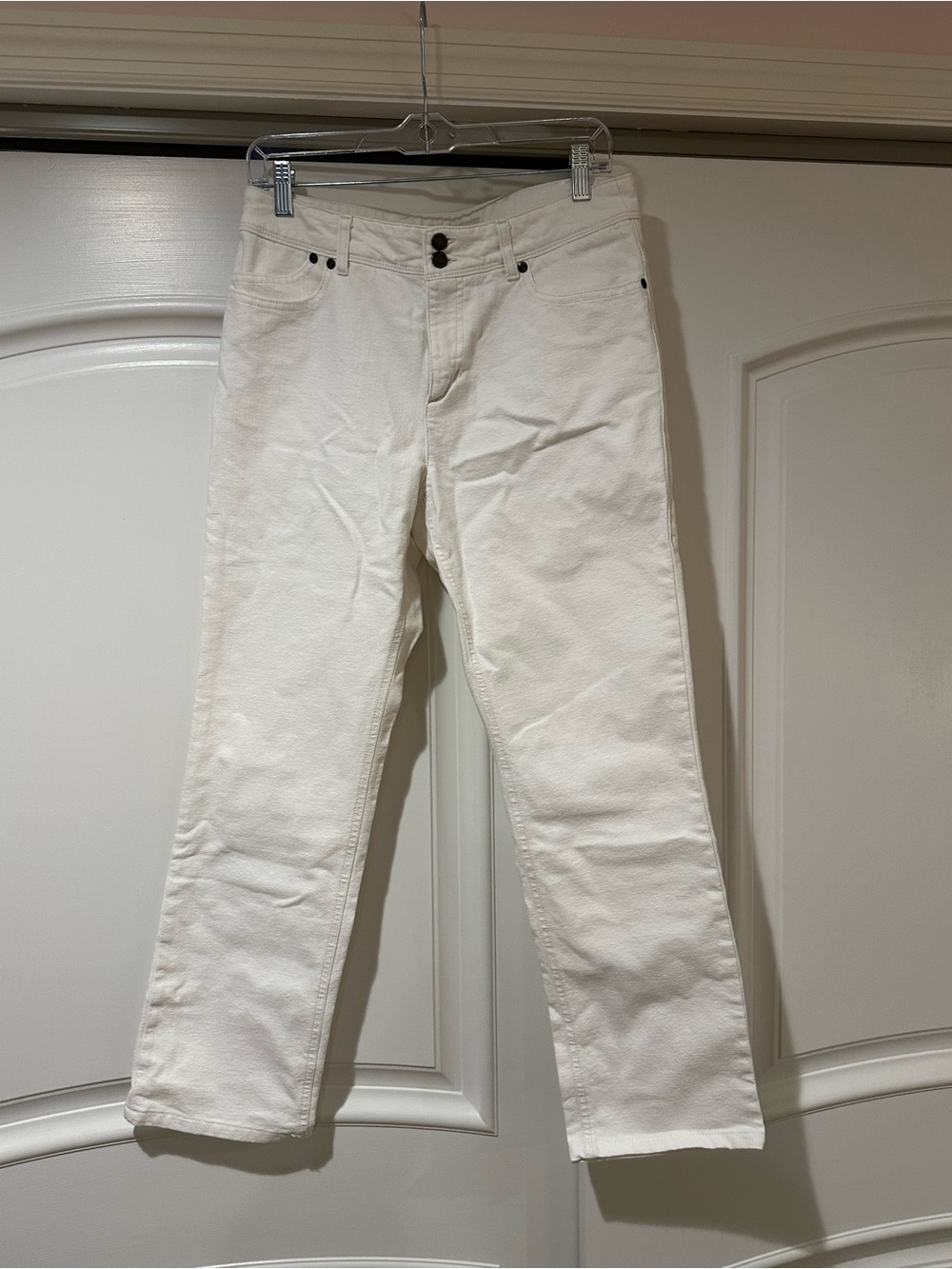 Jones New York White Straight-Leg Jeans